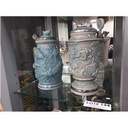 TWO AVON COLLECTOR BEER STEINS
