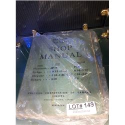 1940'S CRYSLER SHOP MANUAL