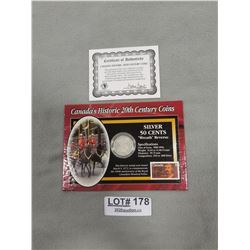 HISTORIC CANADIAN SILVER 50 CENT PIECE
