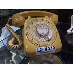 YELLOW VINTAGE ROTARY PHONE
