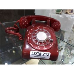 RED VINTAGE ROTARY PHONE