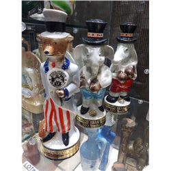 THREE JIM BEAM COLLECTOR DECANTERS