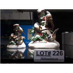 PAIR OF SKI COUNTRY CERAMIC DECANTERS