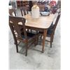 Image 4 : QUARTER SAWN OAK TABLE WITH SIX CHAIRS