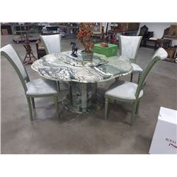 MARBLE PEDESTAL TABLE