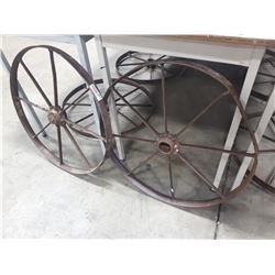 PAIR OF WAGON WHEELS