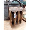 Image 2 : ANTIQUE WOODEN NAUTICAL BLOCK & TACKLE