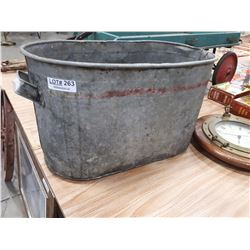 GALVANIZED METAL WASH BASIN