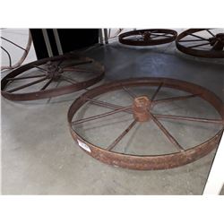 PAIR OF WAGON WHEELS