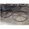 Image 1 : PAIR OF WAGON WHEELS
