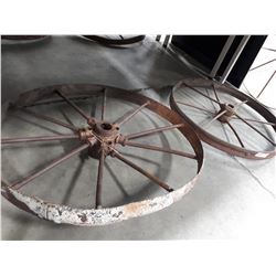 PAIR OF WAGON WHEELS