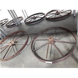 PAIR OF WAGON WHEELS