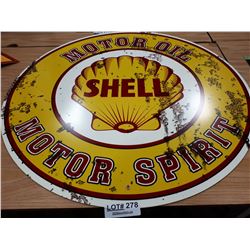METAL SHELL OIL SIGN APROX 48" IN DIAMETER