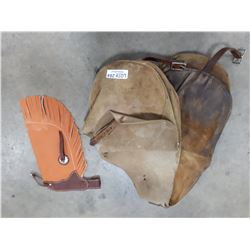 LEATHER SADDLEBAGS AND HOLSTER