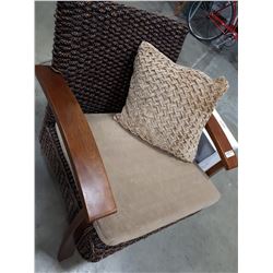 WICKER  ROPE STYLE ARM CHAIR