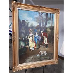 GOLD GILT FRAMED RENNISANCE PAINTING