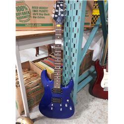 BLUE SCHECTER DIAMOND SERRIES ELECTRIC GUITAR