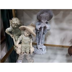 3 GARDEN FIGURES