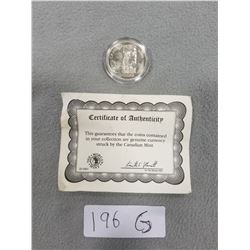 CANADIAN SILVER DOLLAR W/ CERTIFICATE