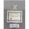 Image 1 : CANADIAN SILVER DOLLAR W/ CERTIFICATE
