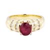 Image 2 : 1.67 ctw Ruby And Diamond Ring - 14KT Yellow Gold