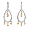 Image 1 : 14k Two Tone Gold 0.50CTW Diamond Earrings, (I1-I2/H)