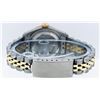 Image 5 : Rolex Ladies 2 Tone 14K MOP Emerald String & Sapphire Diamond  Datejust Wriswatc