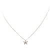0.40 ctw Diamond Star Shaped Pendant with Chain - 14KT White Gold