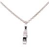 0.18 ctw Diamond Pendant And Chain - 18KT White Gold
