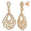 Image 1 : 14k Rose Gold 0.87CTW Diamond Earrings, (I1/I)