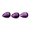 Image 1 : 20.18 ctw. Natural Pear Cut Amethyst Parcel of Three