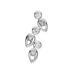 14k White Gold 0.12CTW Diamond Pendant, (SI3/G-H)