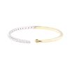 Image 3 : 0.70 ctw Diamond Bangle Bracelet - 14KT Yellow And White Gold