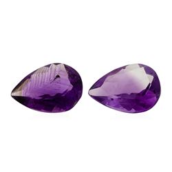 12.75 ctw. Natural Pear Cut Amethyst Parcel of Two