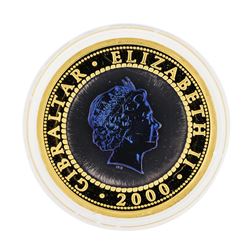 2000 Bi-Metal Gold and Titanium Tuppenny Blue Crown 1oz Coin