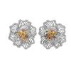 Image 1 : 18k Three Tone Gold 3.30CTW Multicolor Dia, Pink Diamond and Diamond Earrings, (