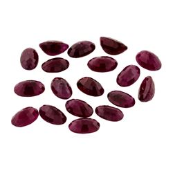 5.50 ctw. Natural Oval Cut Ruby Parcel of Eighteen