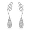 18k White Gold 4.80CTW Diamond Earrings, (SI1/G-H)