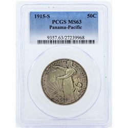 1915-S Half Dollar Panama Pacific Exposition Commemorative Coin PCGS MS63