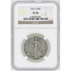 1921-S Walking Liberty Half Dollar Coin NGC VF20