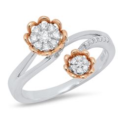 14K Yellow Gold 0.18CTW Diamond Ring, (I1/G-H)