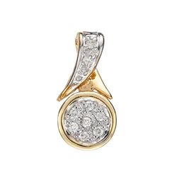 14k Yellow Gold 0.07CTW Diamond Pendant, (I1-I2/J-K)