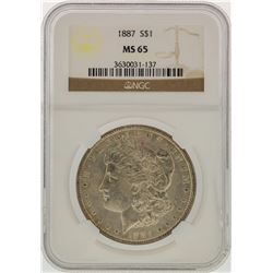 1887 NGC MS65 Morgan Silver Dollar