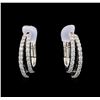 0.57 ctw Diamond Earrings - 14KT White Gold