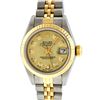 Image 1 : Rolex Ladies 2 Tone 14K Champagne Diamond 26MM Datejust Wristwatch