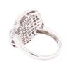 Image 3 : 2.40 ctw Pink Sapphire And Diamond Ring - 18KT White Gold