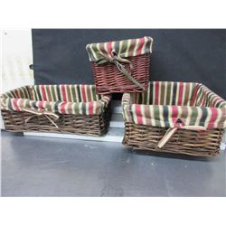 3 Wicker Baskets