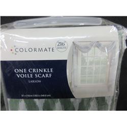 2 New Colormate Window Scarf 51 x 216" long / retail 120.00