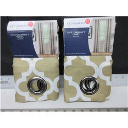 2 New Colormate Grommet Panels 40" x 84" long