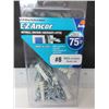 Image 1 : New E-Z Anchor Drywall Anchors 50ct with Screws